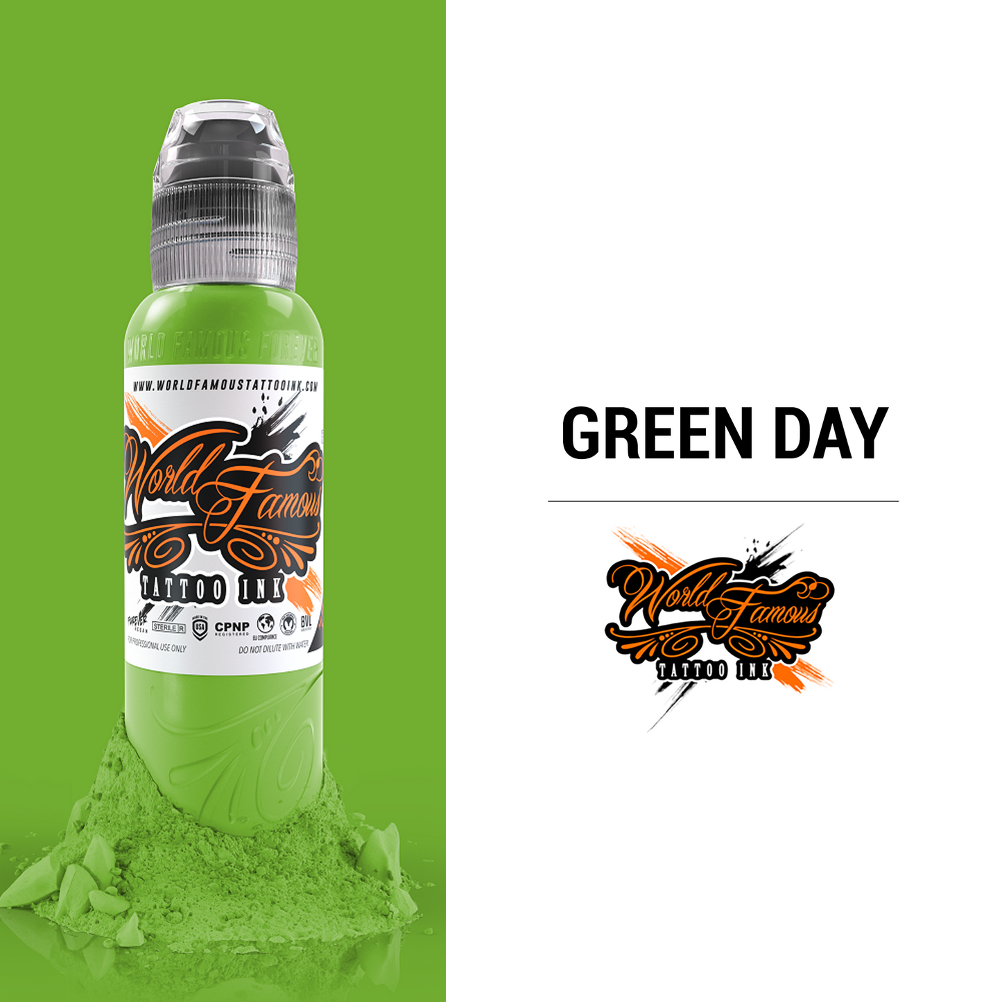 Green Day | World Famous Tattoo Ink - Darklab Tattoo Supplies