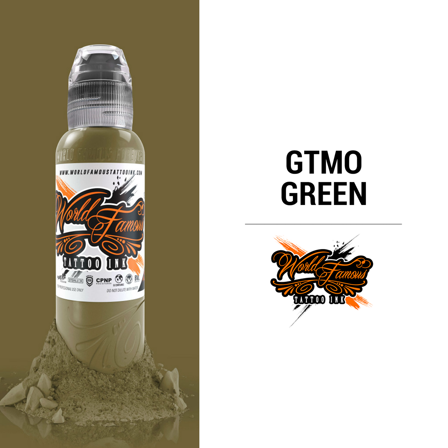 GTMO Green | World Famous Tattoo Ink - Darklab Tattoo Supplies