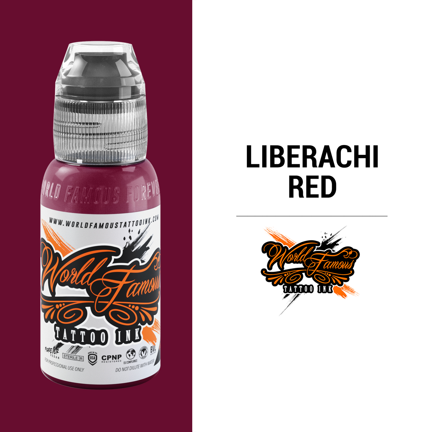 Liberachi Red | World Famous Tattoo Ink - Darklab Tattoo Supplies