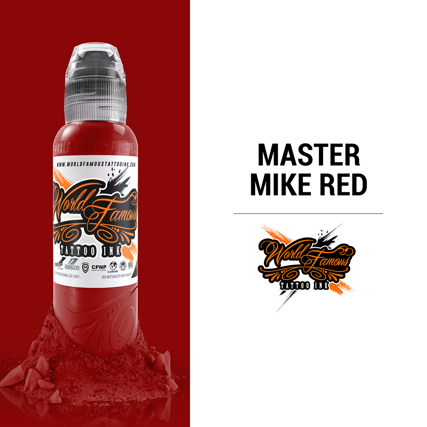 Red  - Master Mike Asian Tattoo Set | World Famous Tattoo Ink - Darklab Tattoo Supplies