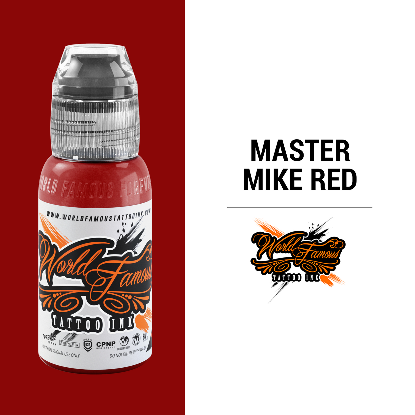 Red  - Master Mike Asian Tattoo Set | World Famous Tattoo Ink - Darklab Tattoo Supplies