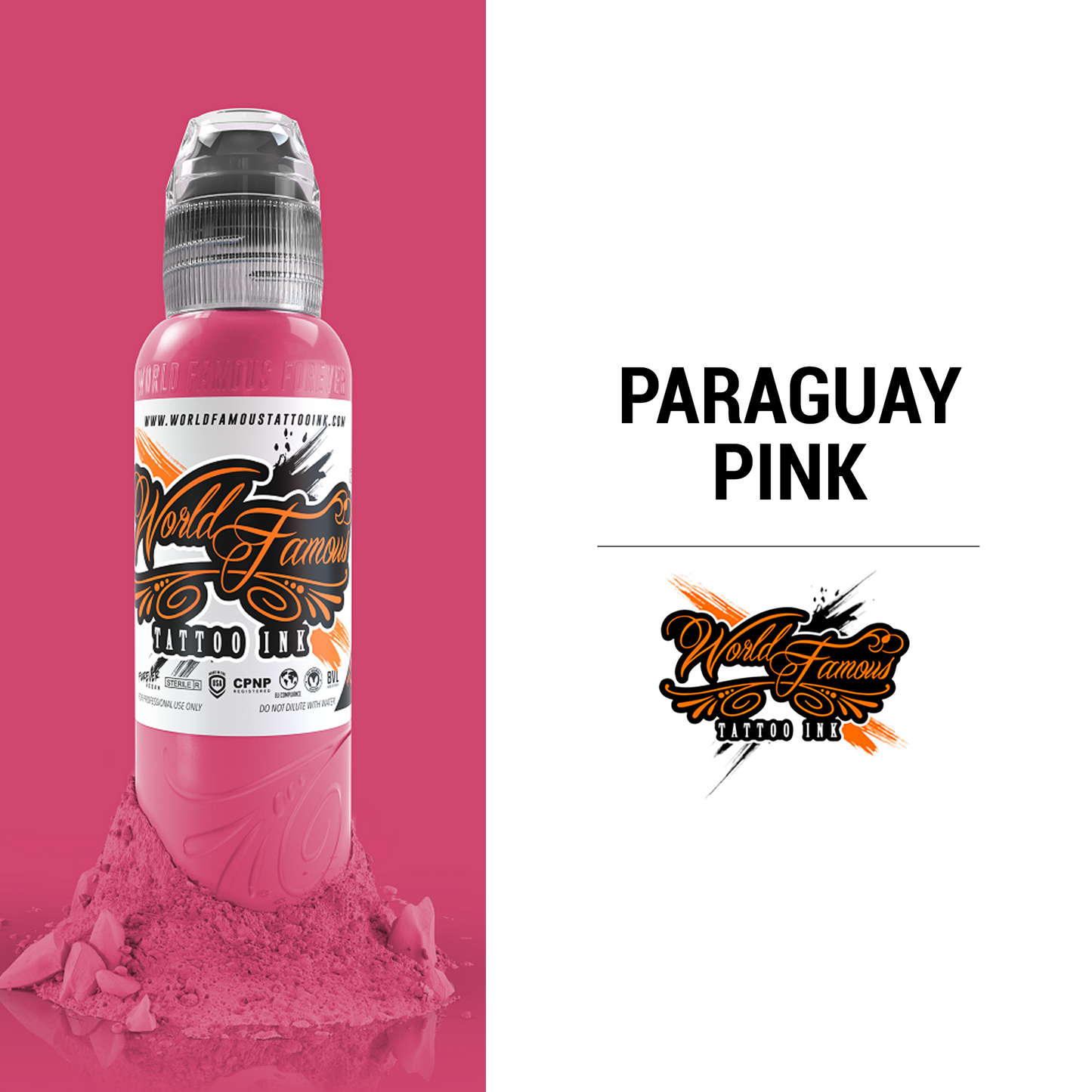 Paraguay Pink - 1oz | World Famous Tattoo Ink - Darklab Tattoo Supplies