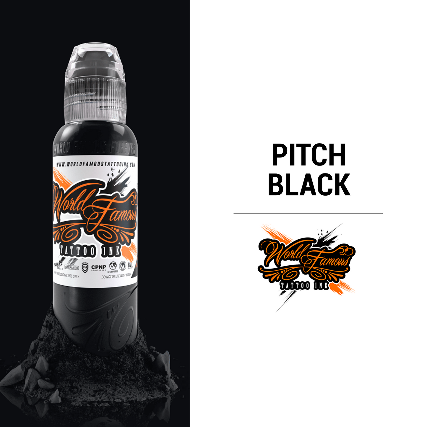 Pitch Black | World Famous Tattoo Ink - Darklab Tattoo Supplies