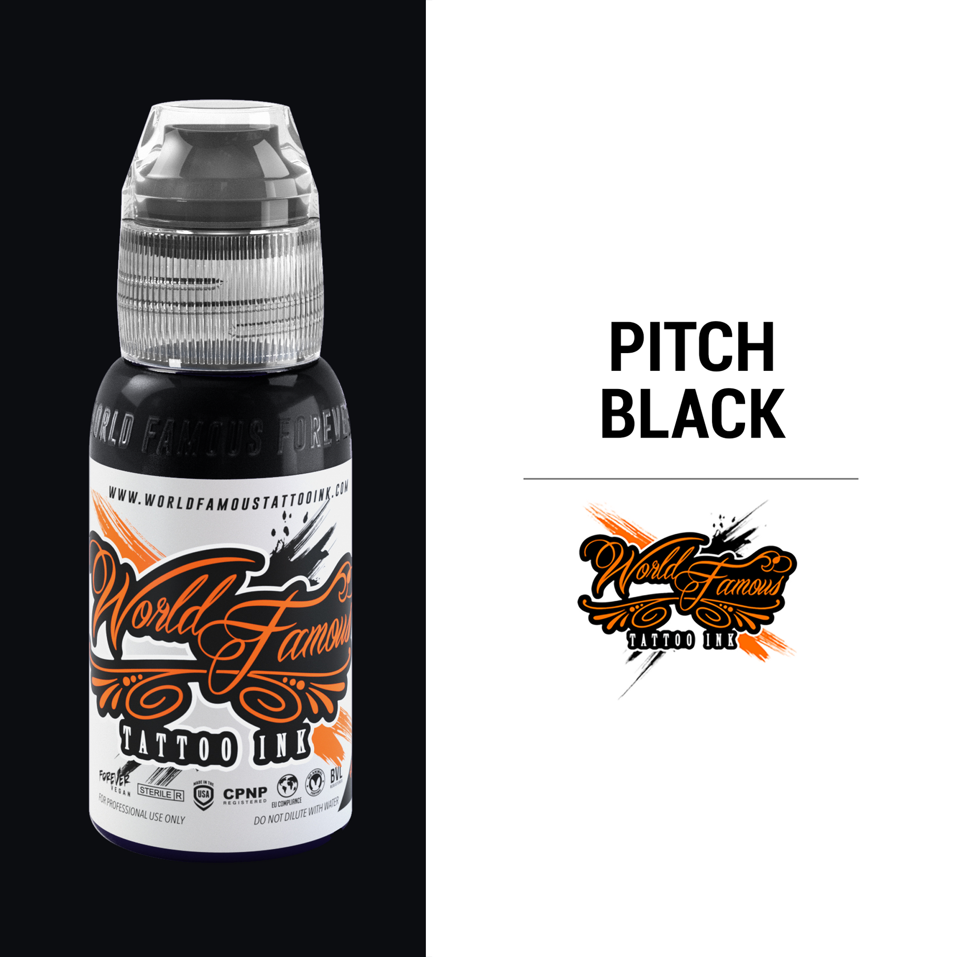Pitch Black | World Famous Tattoo Ink - Darklab Tattoo SuppliesPitch Black | World Famous Tattoo Ink