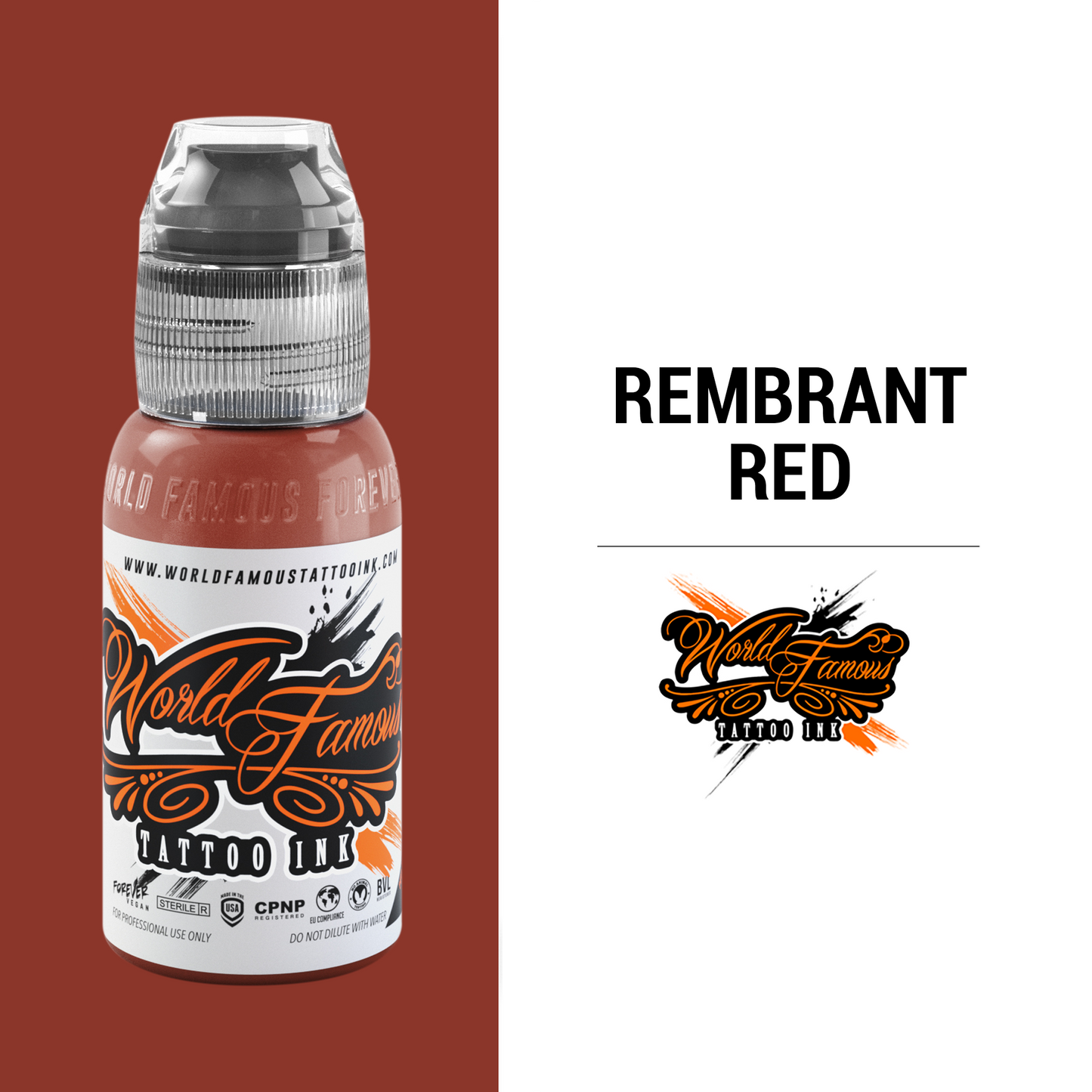Rembrant Red | World Famous Tattoo Ink - Darklab Tattoo Supplies