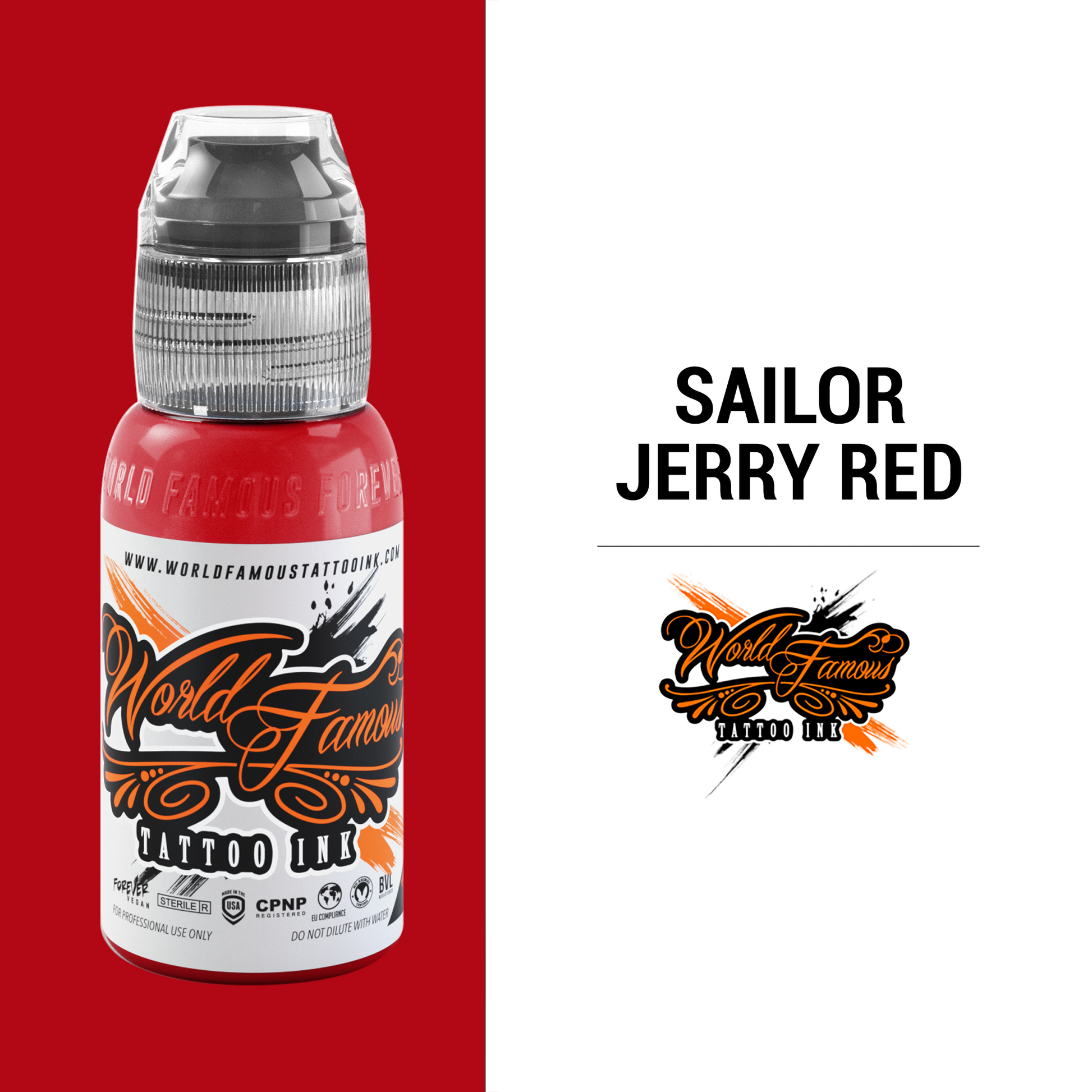 Sailor Jerry Red | World Famous Tattoo Ink - Darklab Tattoo SuppliesSailor Jerry Red | World Famous Tattoo Ink