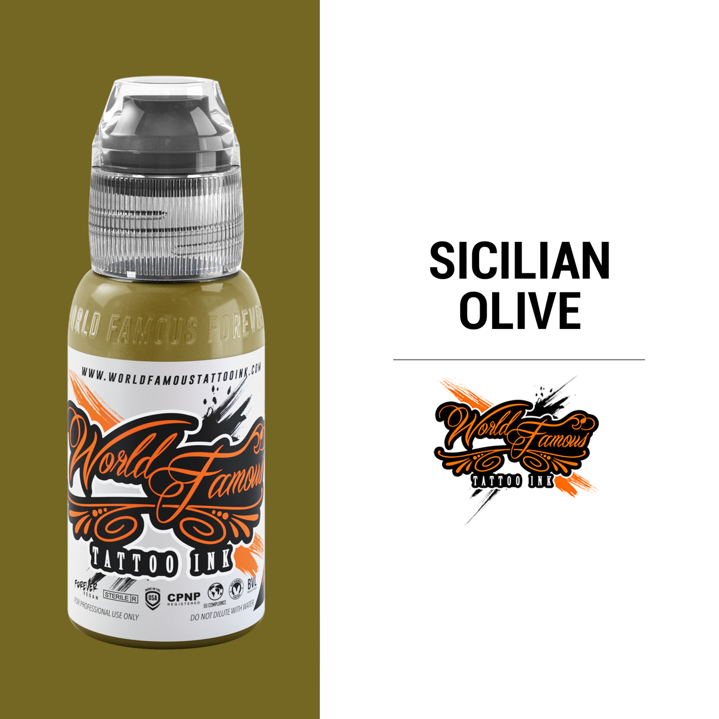 Sicilian Olive | World Famous Tattoo Ink - Darklab Tattoo Supplies