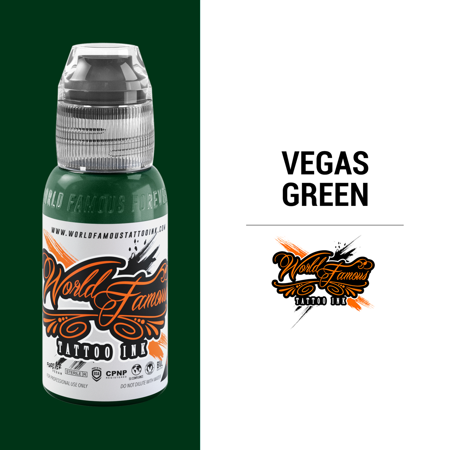 Vegas Green | World Famous Tattoo Ink - Darklab Tattoo Supplies