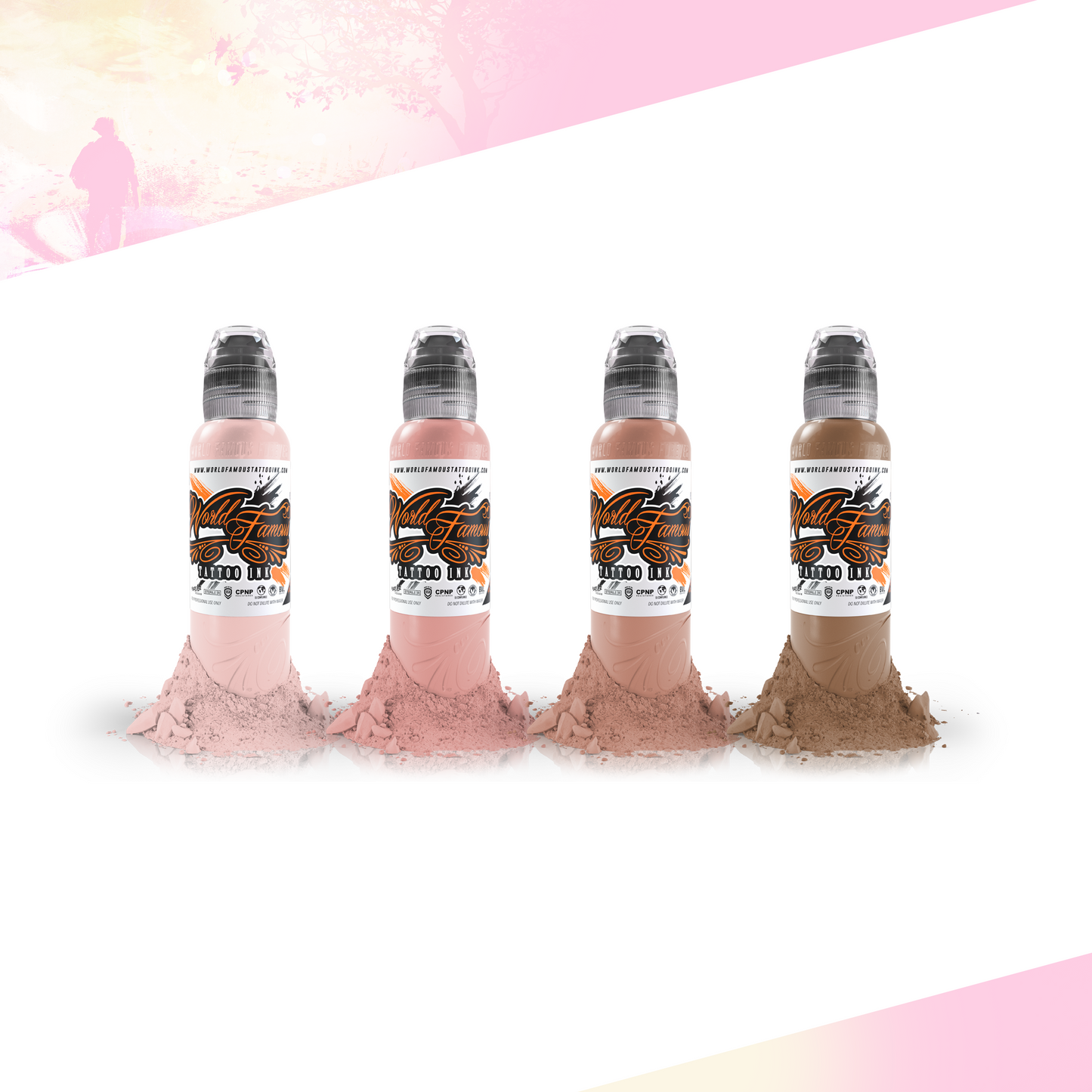 Mak's Pink Skintone Set | World Famous Tattoo Ink - Darklab Tattoo Supplies