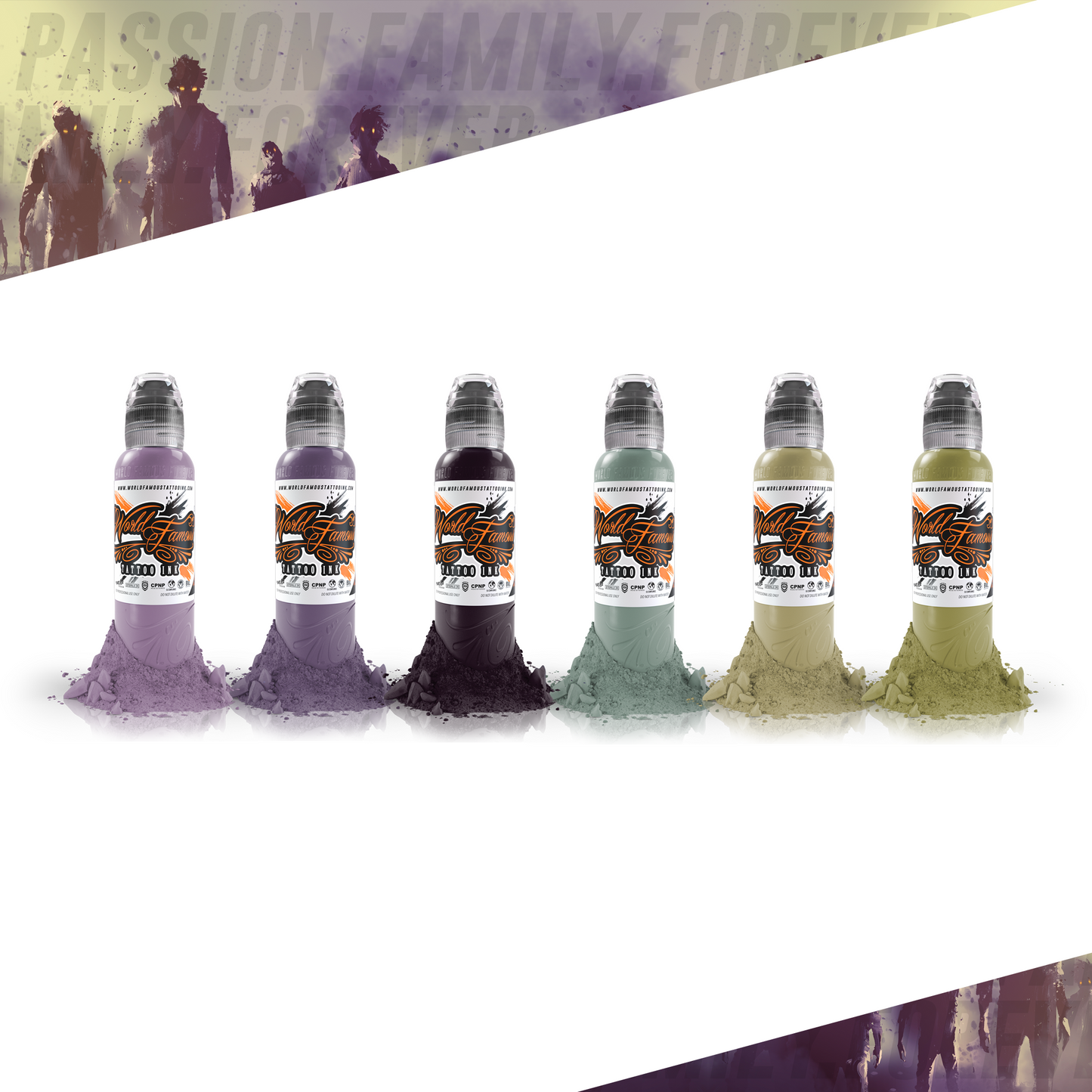 Mak's Zombie Set | World Famous Tattoo Ink - Darklab Tattoo Supplies