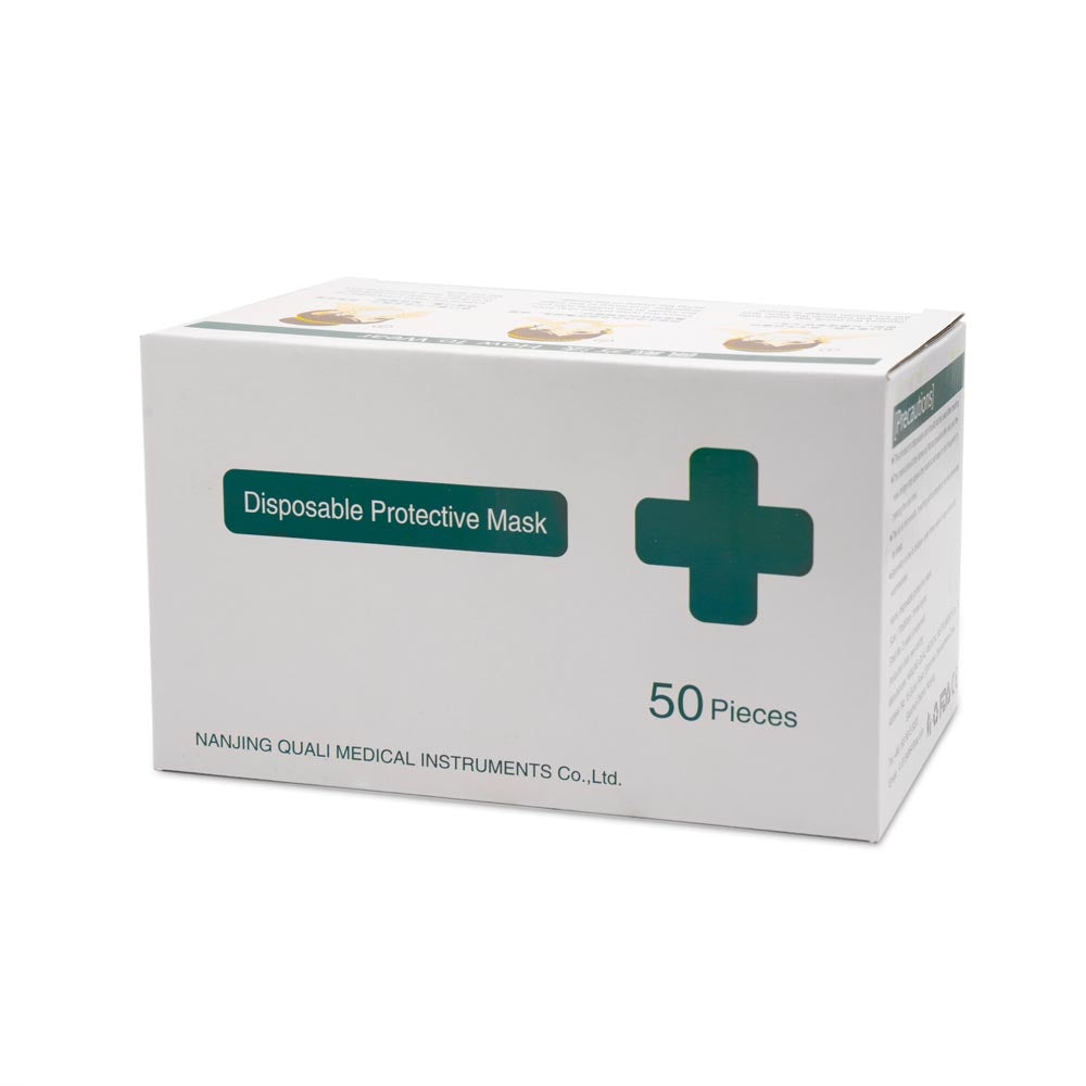 Disposable Face Masks — Box of 50 — Blue or Black - Darklab Tattoo SuppliesDisposable Face Masks — Box of 50 — Blue or Black