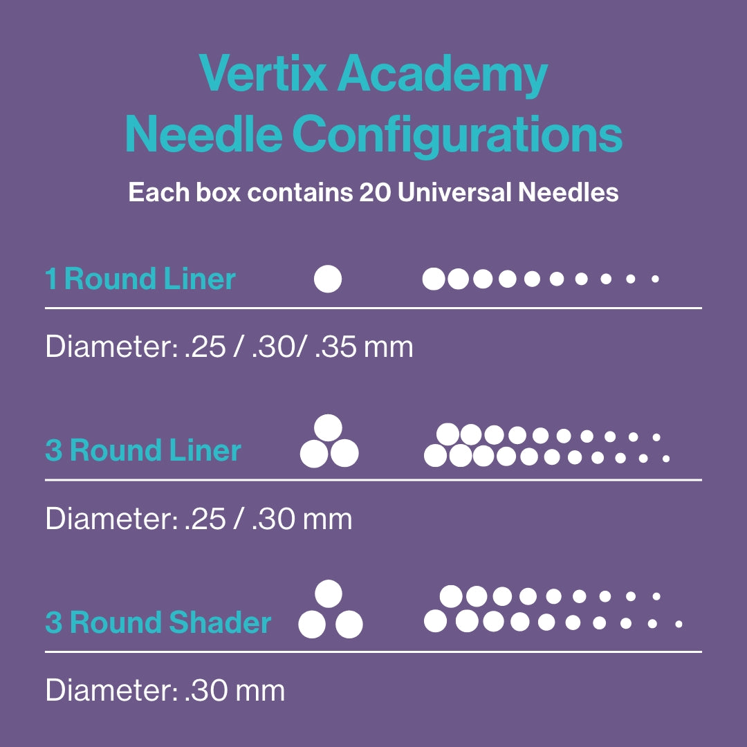 Vertix Academy Needle Cartridges — Box of 20 - Darklab Tattoo Supplies