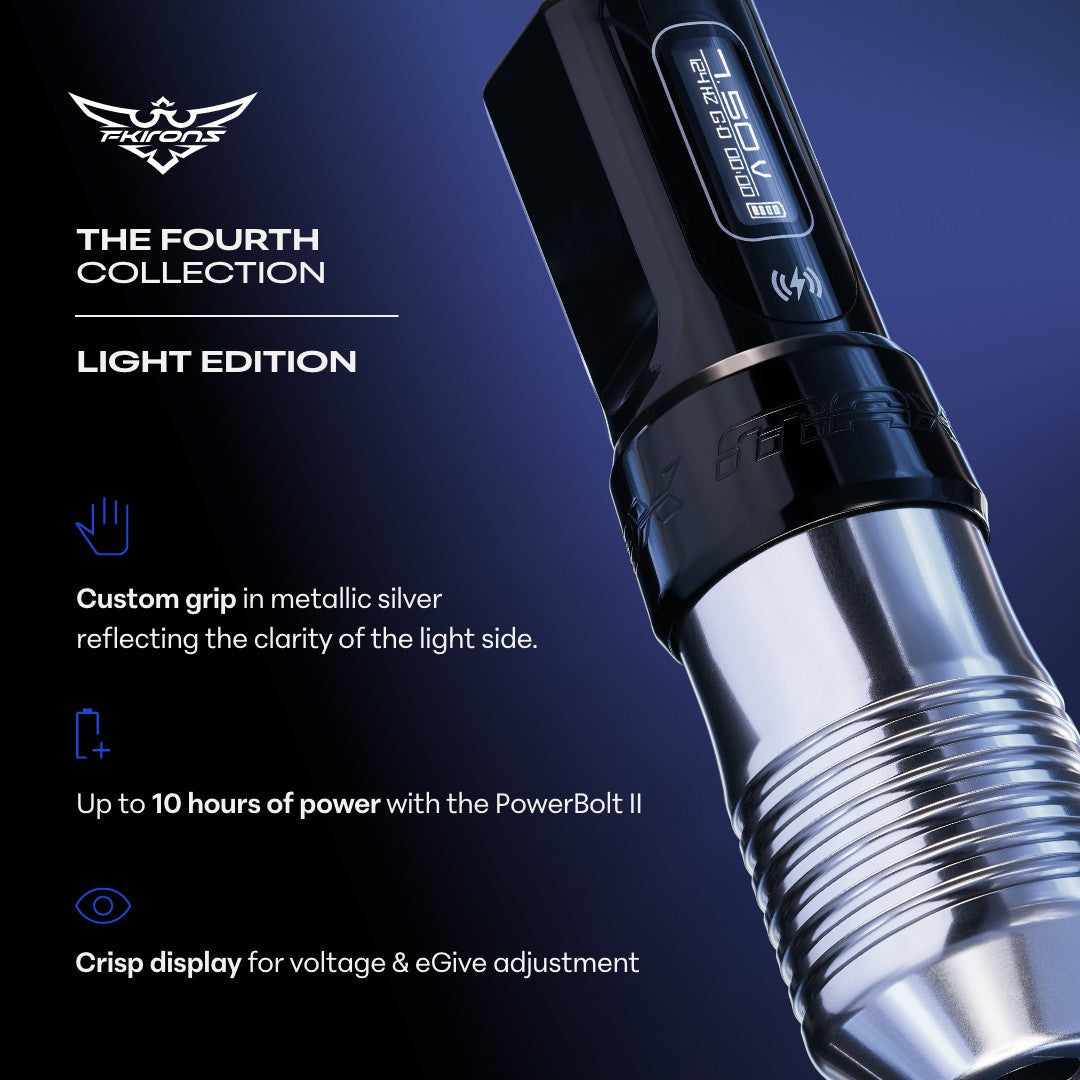 FK Irons Fourth Collection Flux Max Machine — Light Edition - Darklab Tattoo Supplies