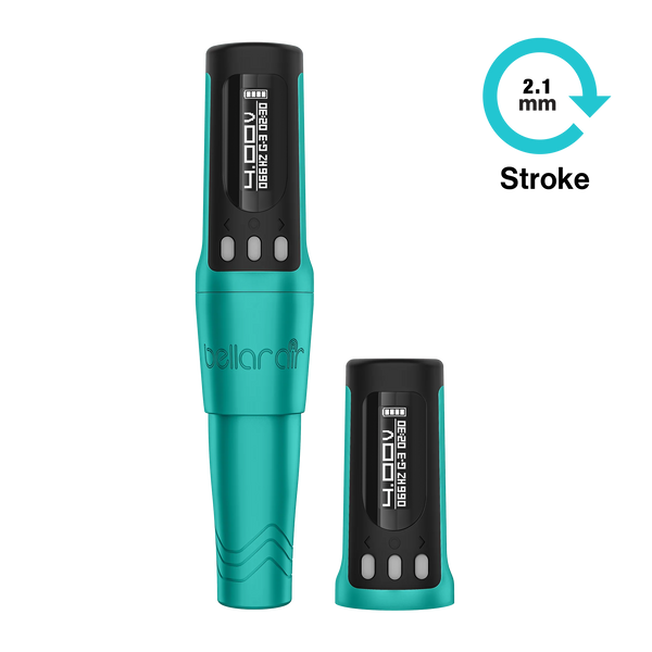 Bellar Air Microbeau Blue + 2 Battery Packs  Darklab Tattoo Supplies