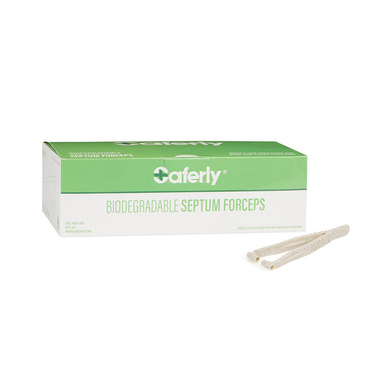 Saferly Biodegradable Septum Forceps — Box of 25 Saferly Biodegradable Septum Forceps — Box of 25