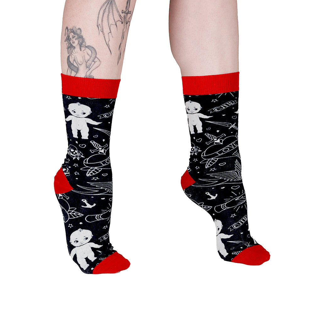 A Pound of Flesh Cutie Doll Socks — Price Per 2 - Darklab Tattoo SuppliesA Pound of Flesh Cutie Doll Socks — Price Per 2