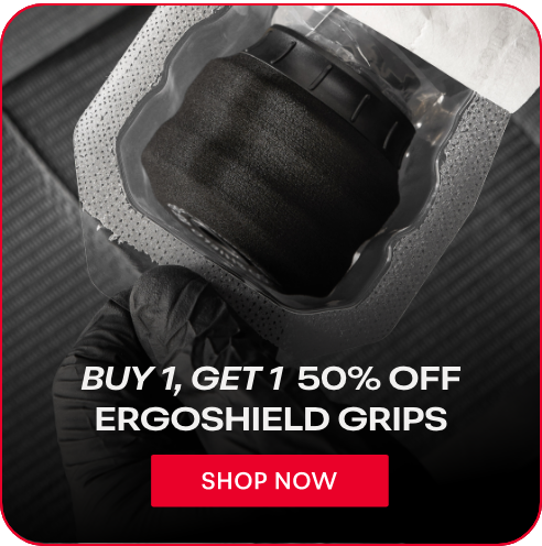 buy 1, get 1 50% off ergoshield grips