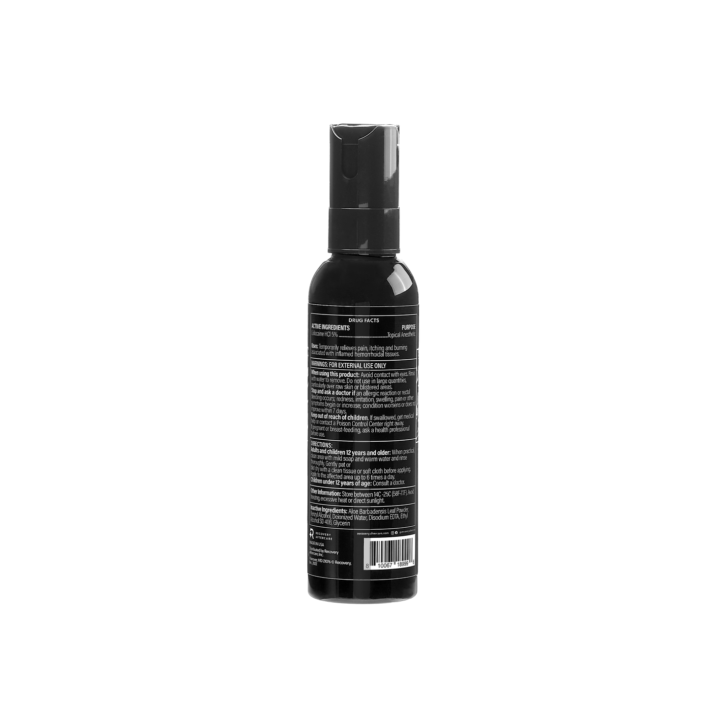 Recovery Numbing Spray — 4oz Bottle