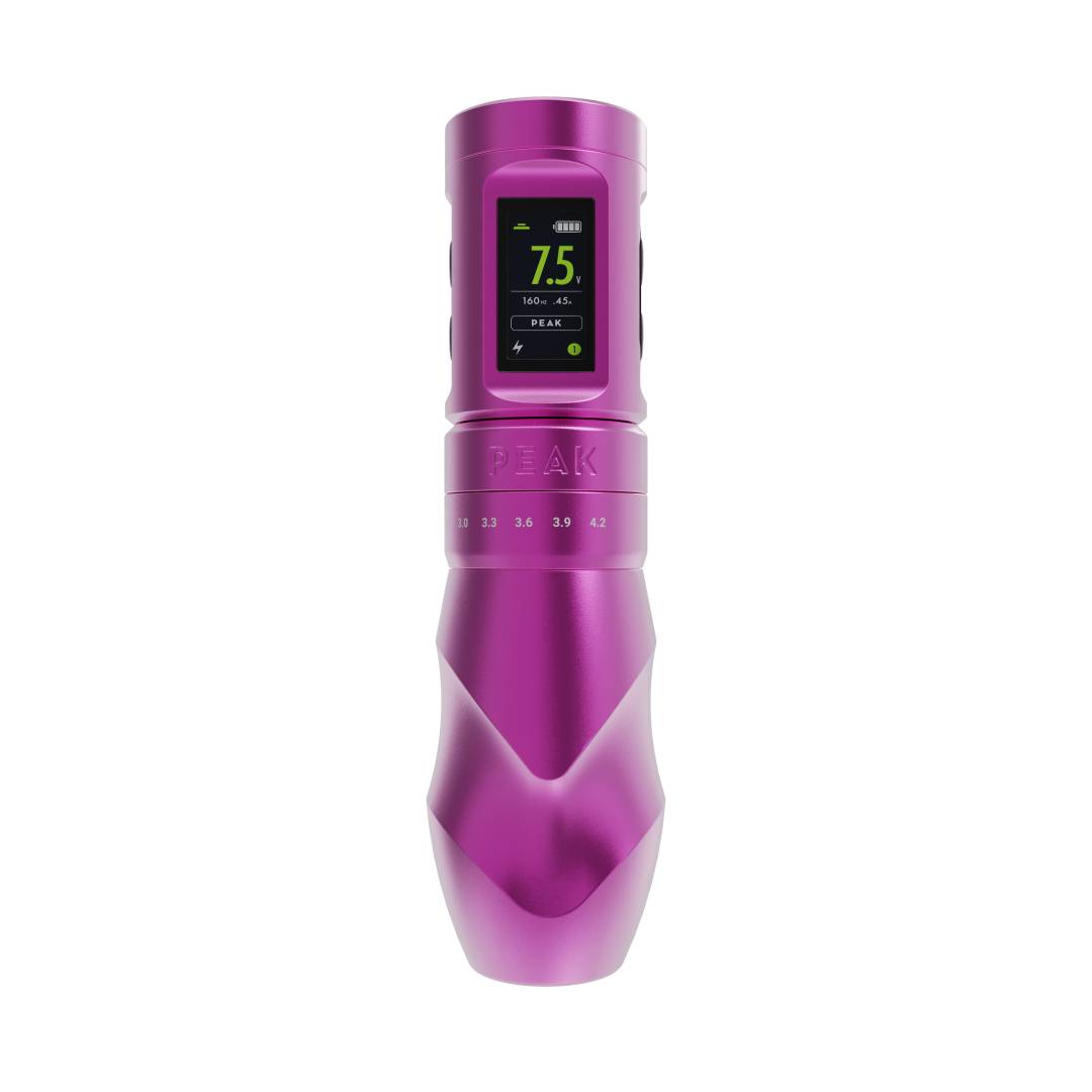 Peak Solice Pro 2 Wireless Tattoo Machine Matte Pink Single Battery