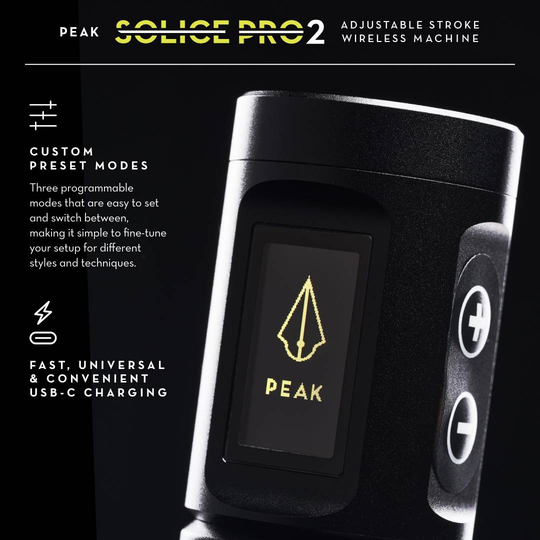 Peak Solice Pro 2 Wireless Tattoo Machine Darklab Tattoo Supplies Peak Solice Pro 2 Wireless Tattoo Machine Darklab Tattoo Supplies