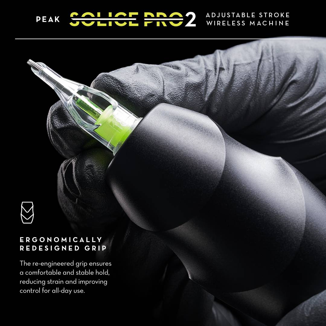 Peak Solice Pro 2 Wireless Tattoo Machine - Peak NeedlesPeak Solice Pro 2 Wireless Tattoo Machine with 1 Spare Battery