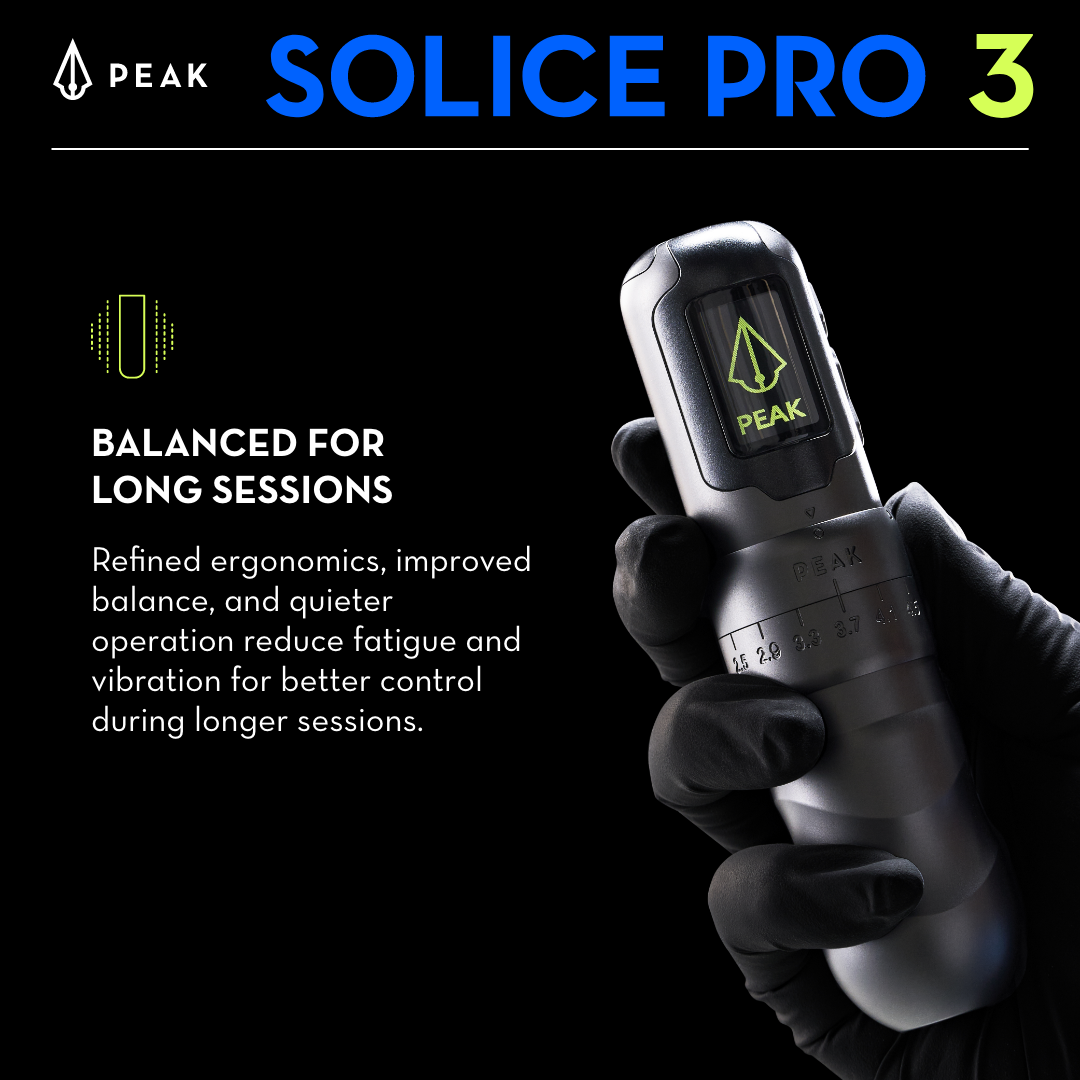 Peak Solice Pro 3 Wireless Machine - Darklab Tattoo SuppliesPeak Solice Pro 3 Wireless Machine