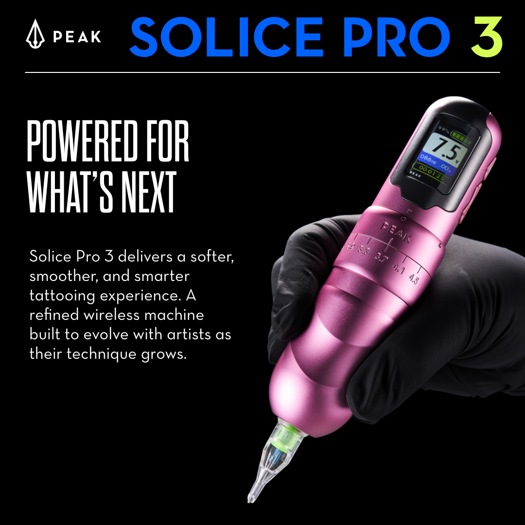 Peak Solice Pro 3 Wireless Machine - Darklab Tattoo SuppliesPeak Solice Pro 3 Wireless Machine