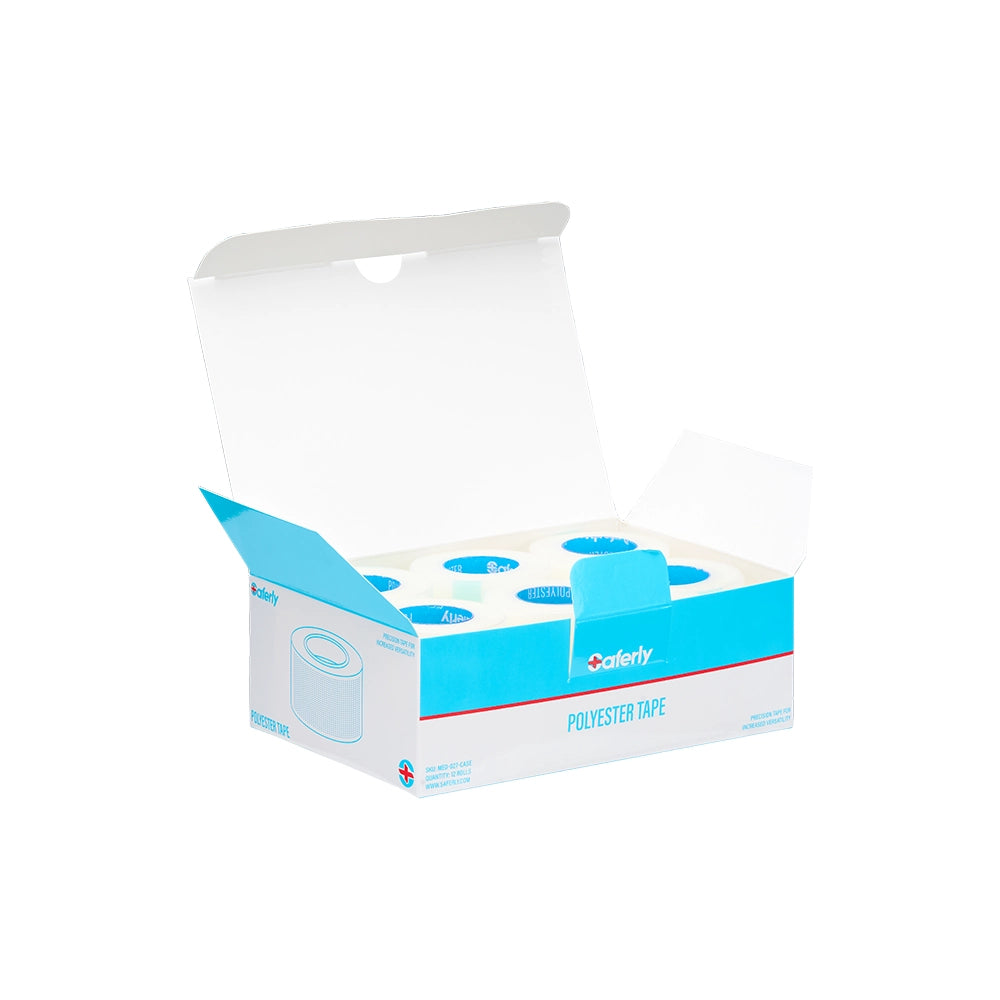 Saferly Polyester Medical Tape — Case of 12 RollsSaferly Polyester Medical Tape — Case of 12 Rolls