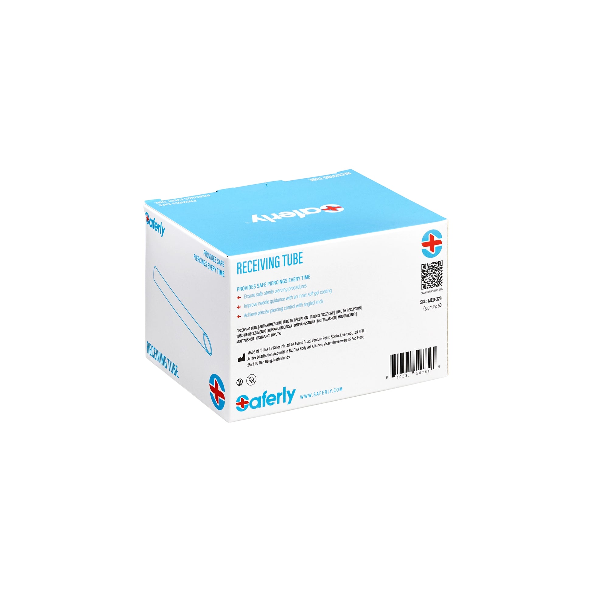 Saferly Plastic Disposable 0g Receiving Tubes — Box of 50Saferly Plastic Disposable 0g Receiving Tubes — Box of 50