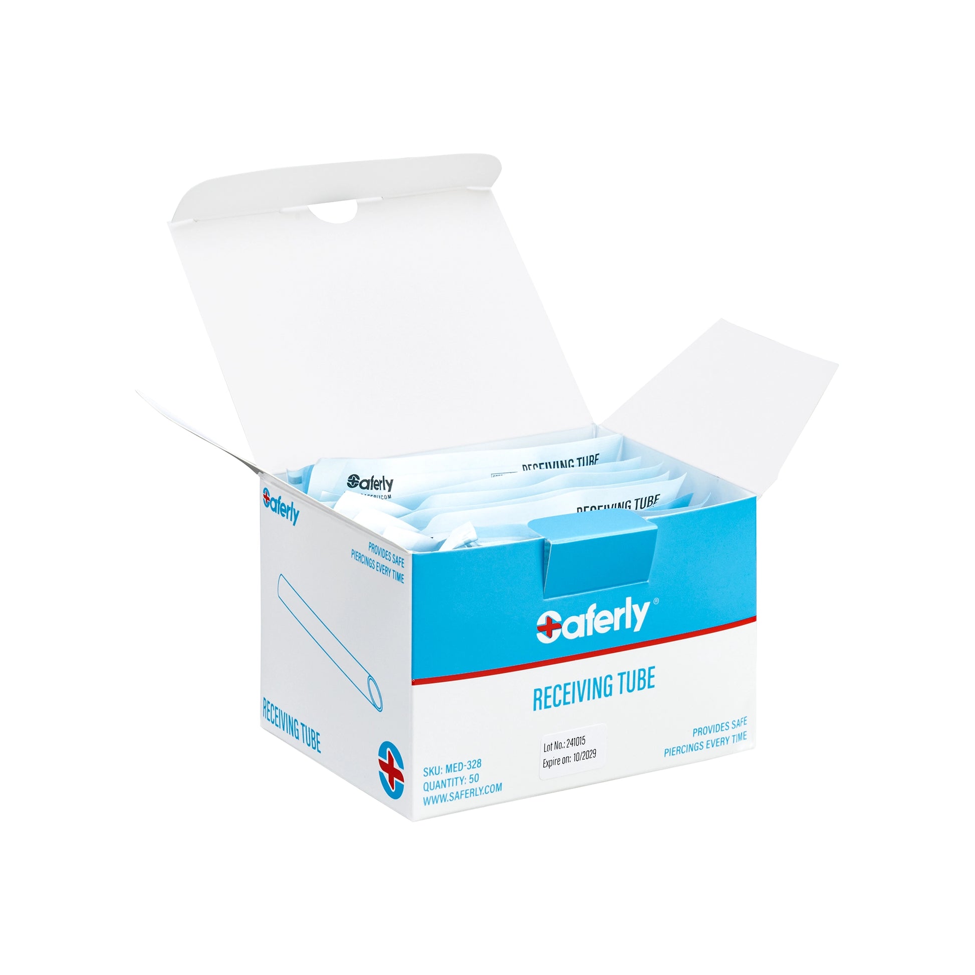 Saferly Plastic Disposable 0g Receiving Tubes — Box of 50Saferly Plastic Disposable 0g Receiving Tubes — Box of 50