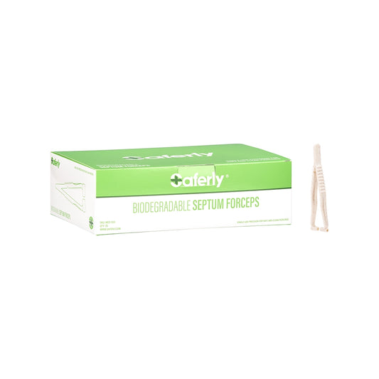Saferly Biodegradable Septum Forceps — Box of 25 Saferly Biodegradable Septum Forceps — Box of 25