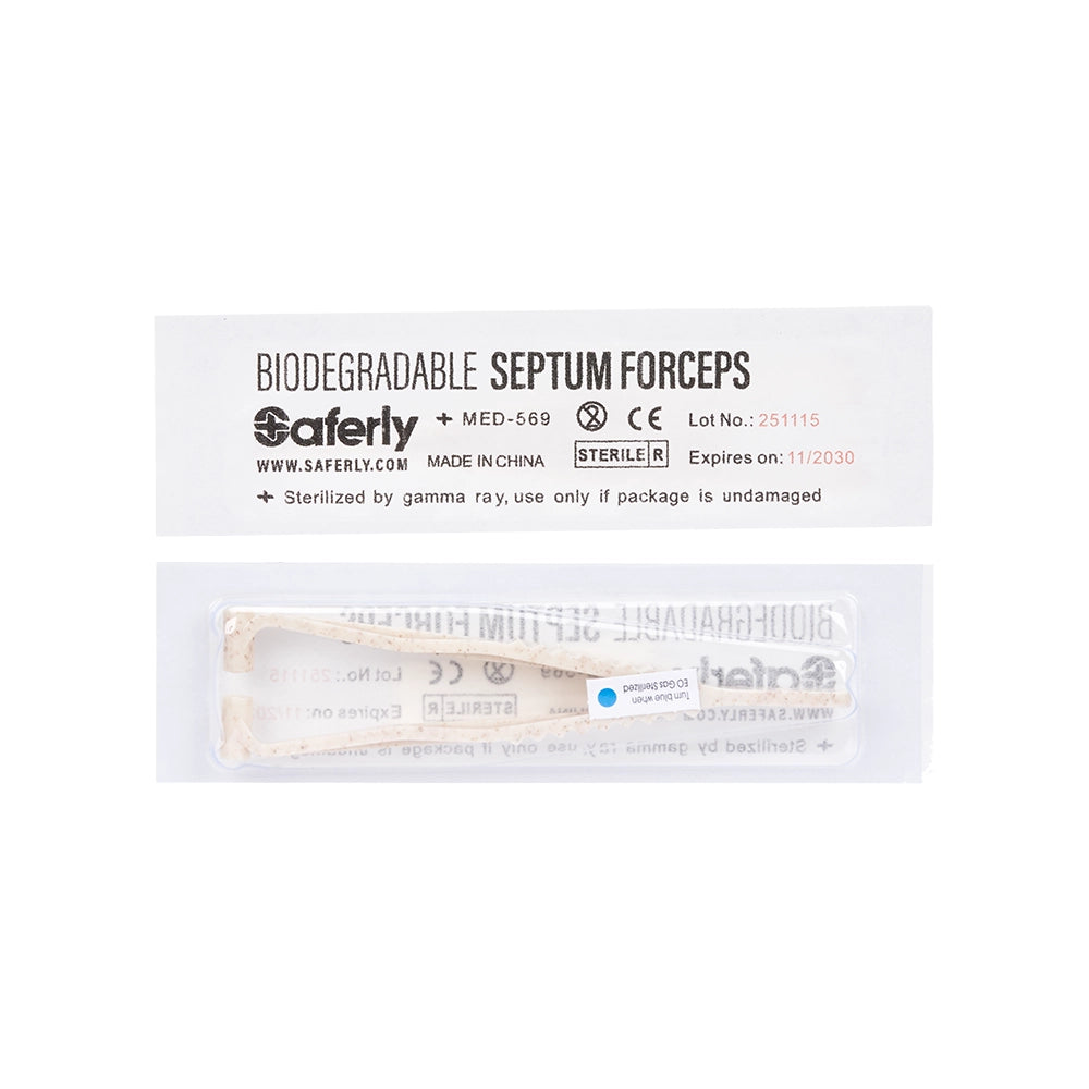 Saferly Biodegradable Septum Forceps — Box of 25Saferly Biodegradable Septum Forceps — Box of 25