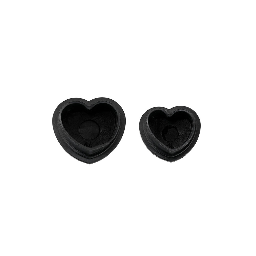 Saferly Heart Silicone Ink Caps — Pick Size and Color — Bag of 500 - Darklab Tattoo SuppliesSaferly Heart Silicone Ink Caps — Pick Size and Color — Bag of 500