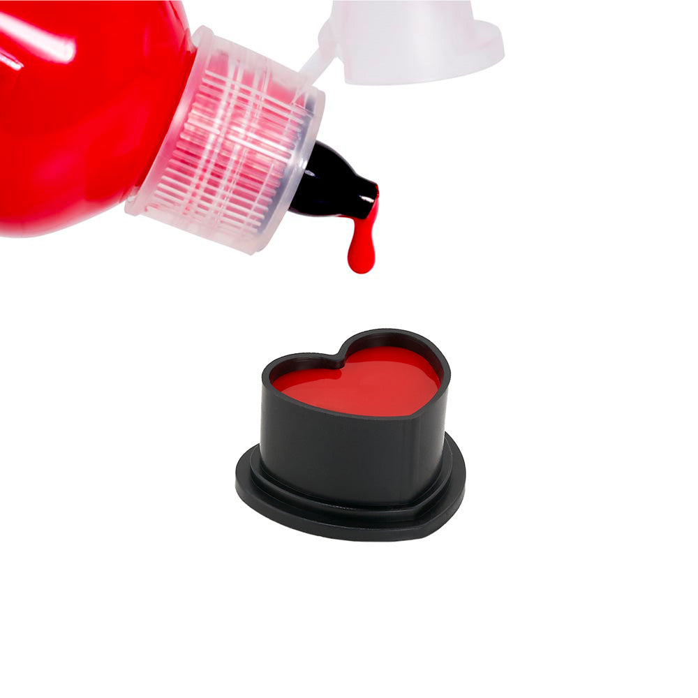 Saferly Heart Silicone Ink Caps — Pick Size and Color — Bag of 500 - Darklab Tattoo SuppliesSaferly Heart Silicone Ink Caps — Pick Size and Color — Bag of 500