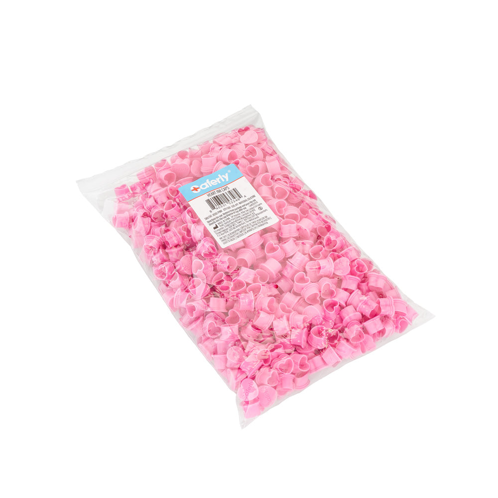 Saferly Heart Silicone Ink Caps — Pick Size and Color — Bag of 500 - Darklab Tattoo SuppliesSaferly Heart Silicone Ink Caps — Pick Size and Color — Bag of 500
