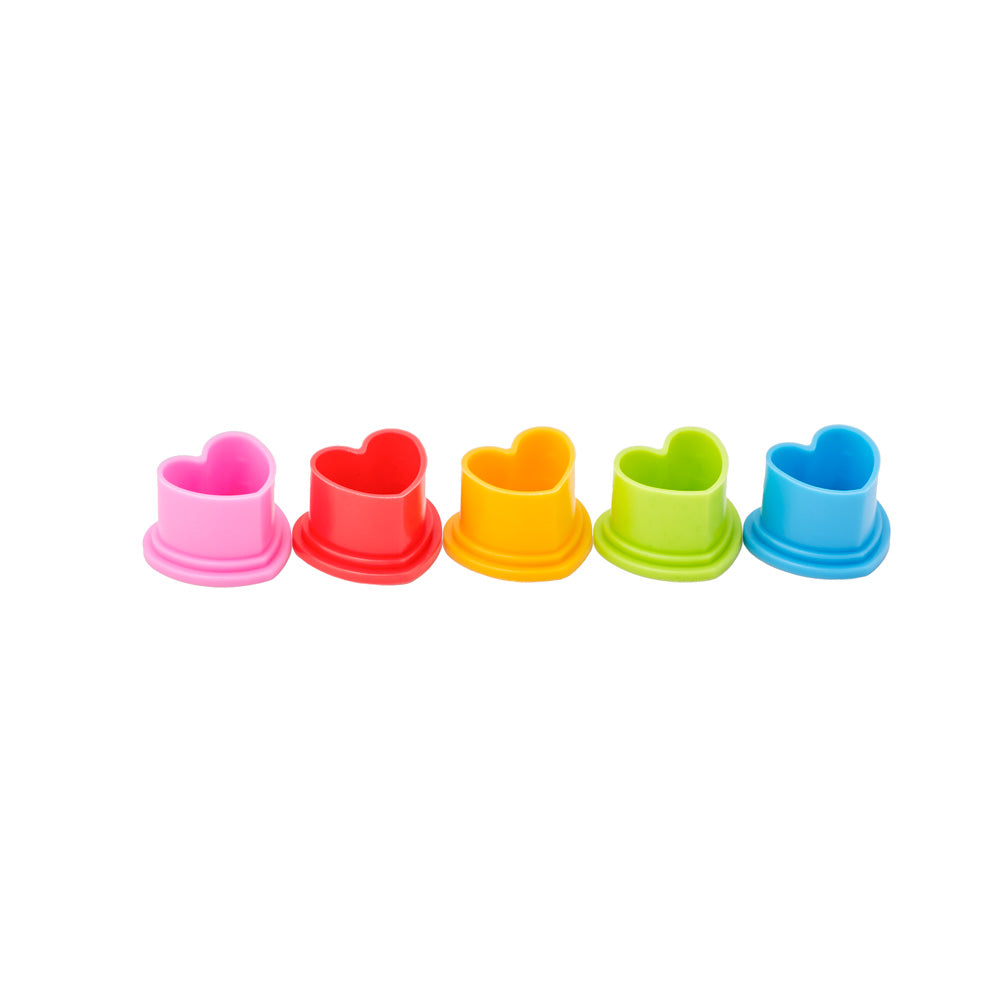 Saferly Heart Silicone Ink Caps — Pick Size and Color — Bag of 500 - Darklab Tattoo Supplies