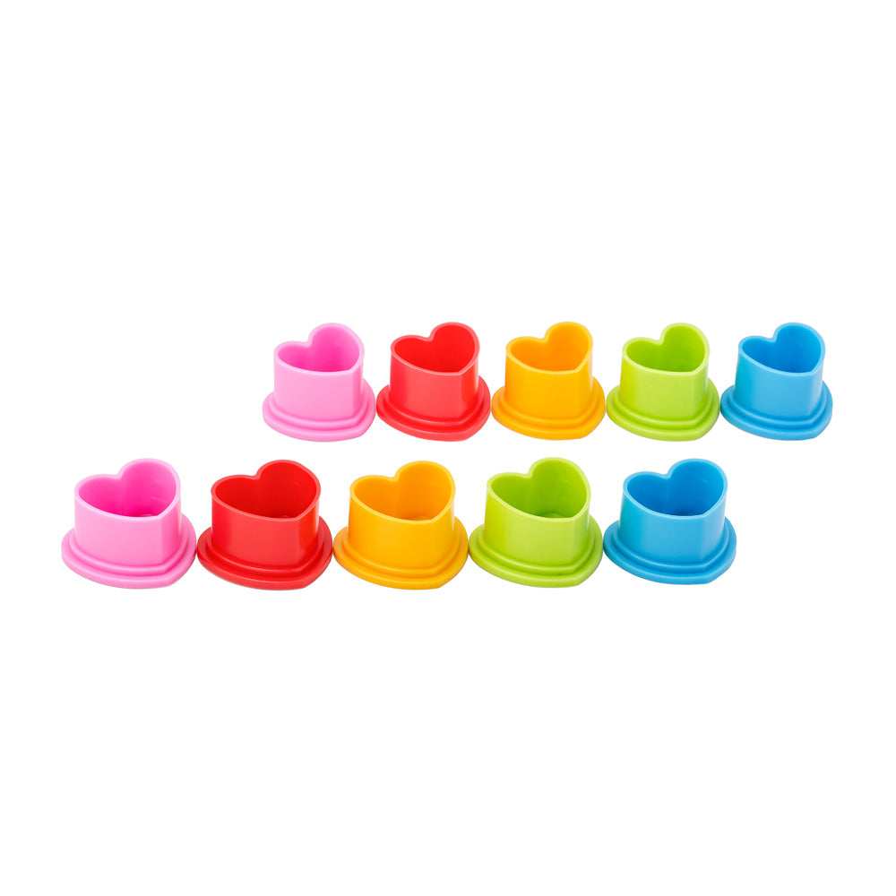 Saferly Heart Silicone Ink Caps — Pick Size and Color — Bag of 500 - Darklab Tattoo Supplies