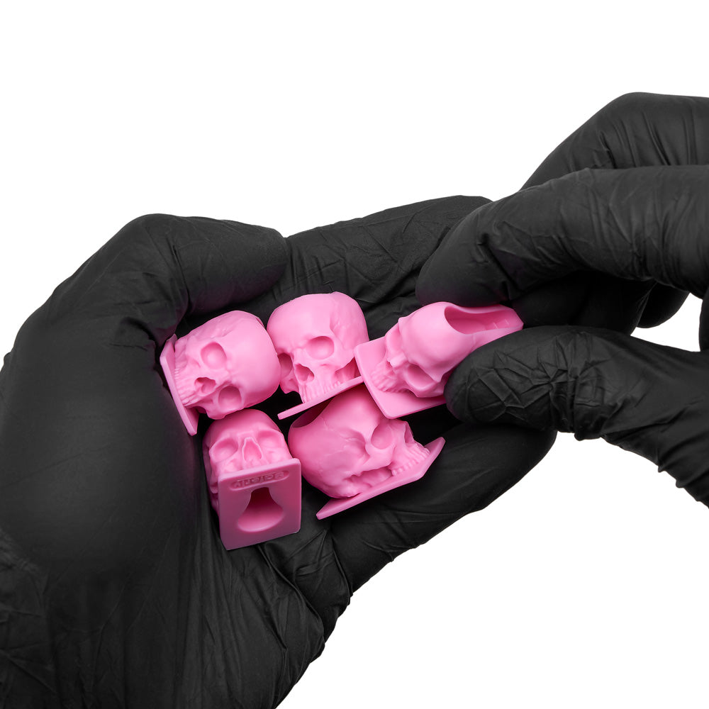 Saferly Skull Silicone Ink Caps —Size #16 (Large) — Bag of 200  — Pick Color - Darklab Tattoo SuppliesSaferly Skull Silicone Ink Caps —Size #16 (Large) — Bag of 200  — Pick Color