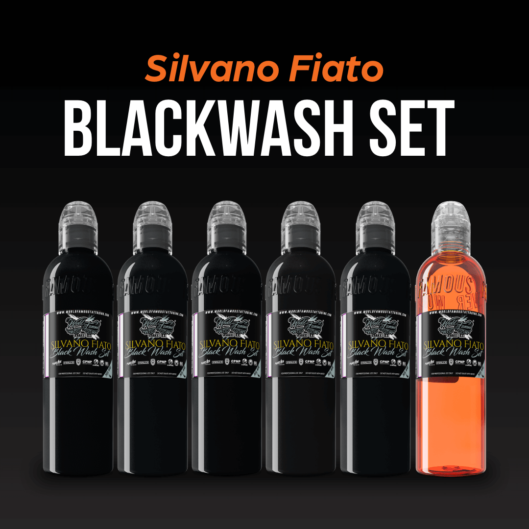 Silvano Fiato Blackwash Set World Famous Tattoo InkSilvano Fiato Blackwash Set | World Famous Tattoo Ink
