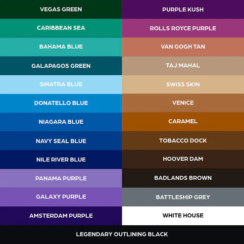 50 color Set — World Famous — 1oz - Darklab Tattoo Supplies