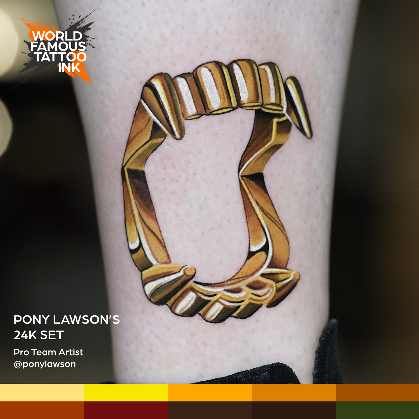 Pony Lawson 24k Set — World Famous Tattoo Ink — 1oz - Darklab Tattoo Supplies