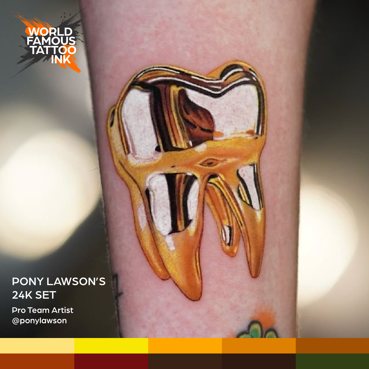 Pony Lawson 24k Set — World Famous Tattoo Ink — 1oz - Darklab Tattoo SuppliesPony Lawson 24k Set — World Famous Tattoo Ink — 1oz