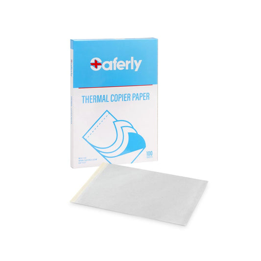 Saferly Tattoo Thermal Image Copier Stencil Paper — 8-1/2" x 11” — 100 Sheets Saferly Tattoo Thermal Image Copier Stencil Paper — 8-1/2" x 11” — 100 Sheets