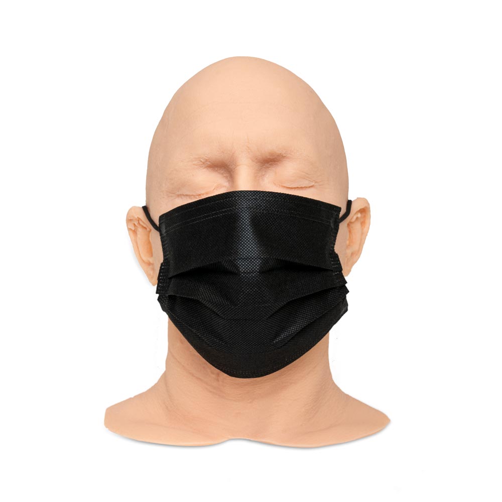 Disposable Face Masks — Box of 50 — Blue or Black - Darklab Tattoo SuppliesDisposable Face Masks — Box of 50 — Blue or Black