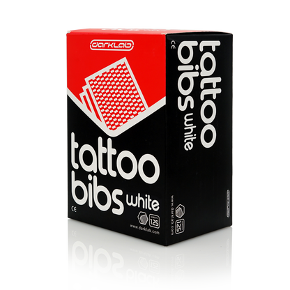 DL Tattoo Bibs - Box of 125 - Darklab Tattoo SuppliesDL Tattoo Bibs - Box of 125