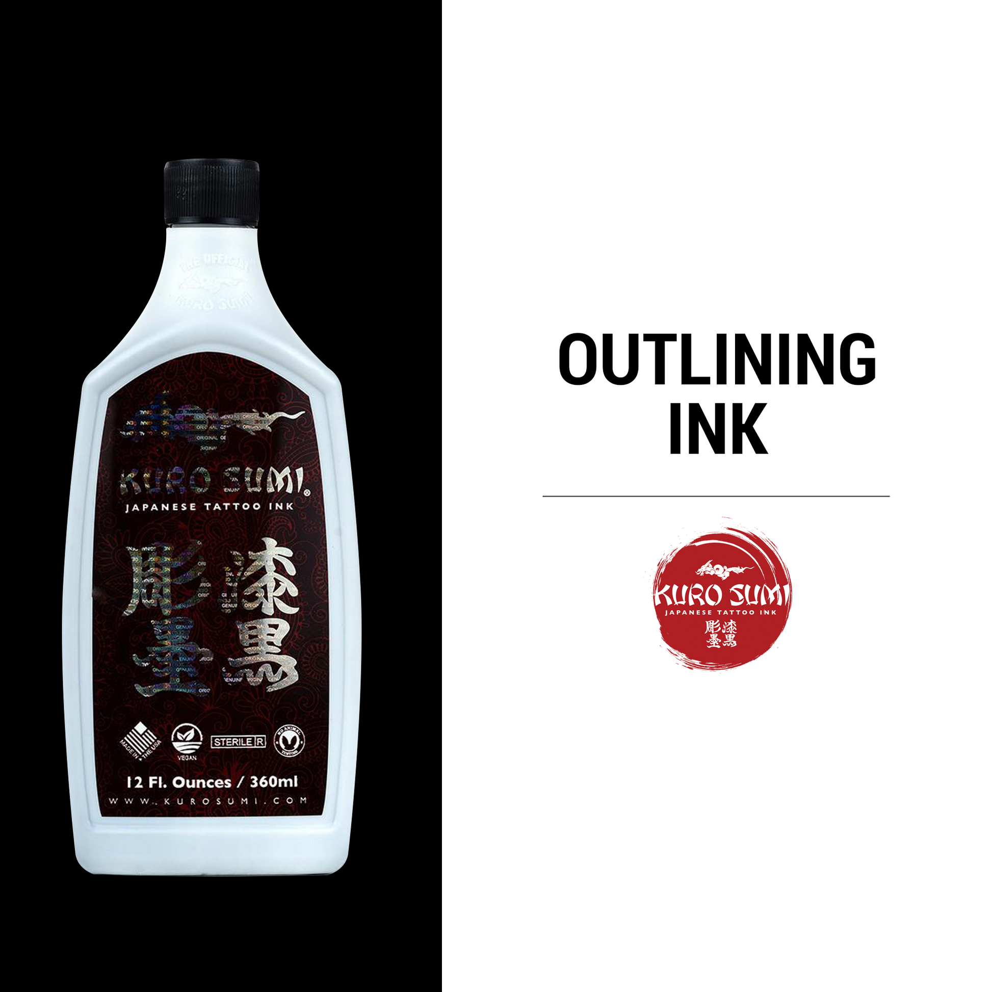 Kuro Sumi Outline Black 12oz