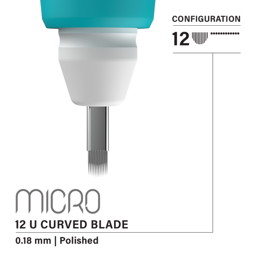 Vertix Micro Microblade - U Curved Blade - Pack of 10 Microblades Vertix Micro Microblade - U Curved Blade - Pack of 10 Microblades