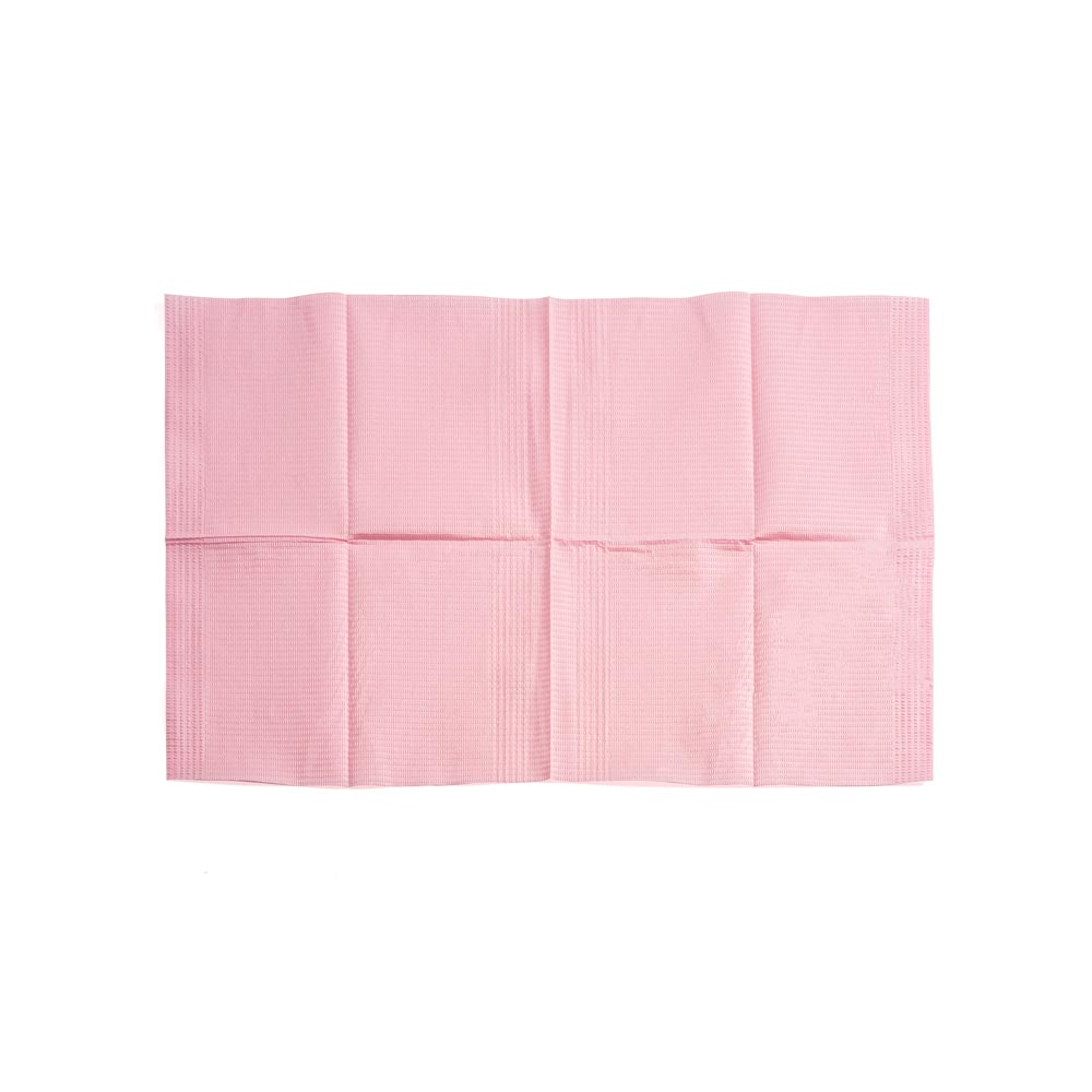 Saferly Pink Dental Bibs — Box of 200