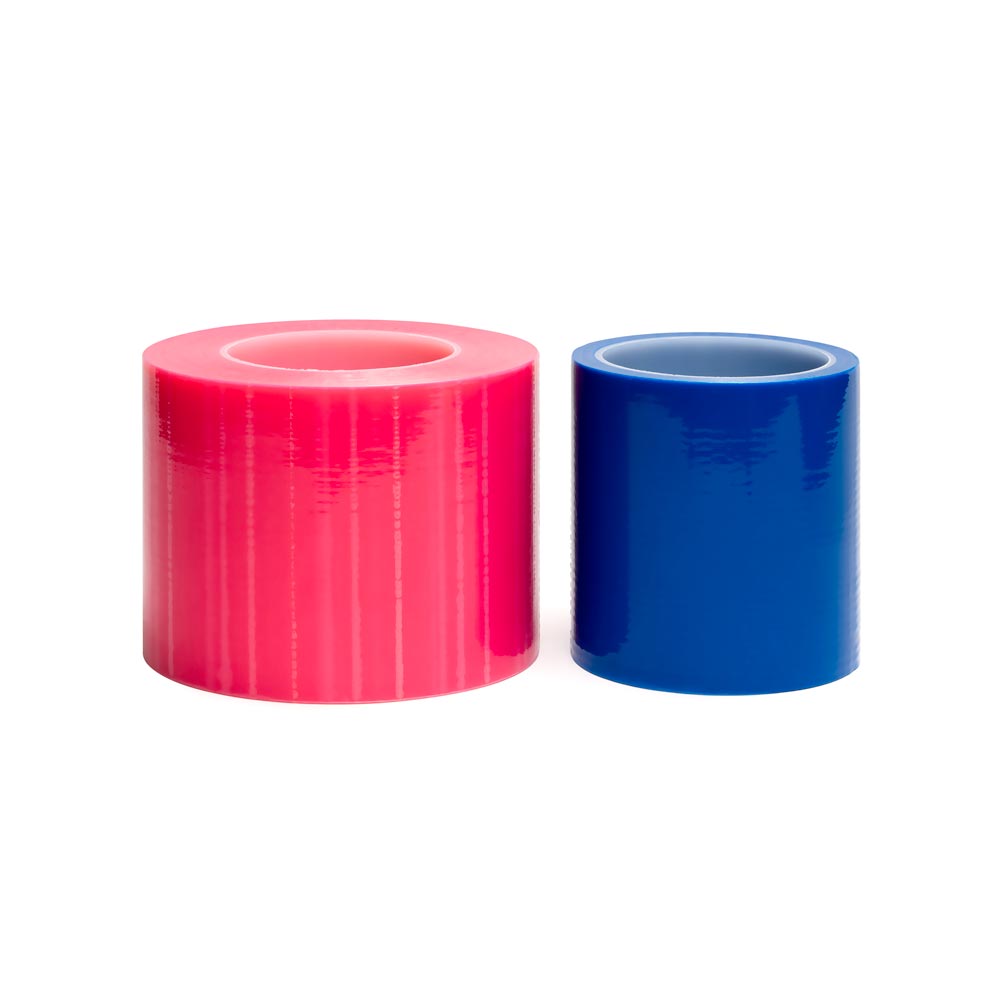Saferly Blue Travel-Sized Barrier Film in Dispenser Box — 4” x 6” — Roll of 300 Sheets