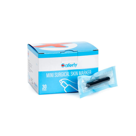 Saferly White Mini Surgical Skin Markers — Sterilized and Interchangeable — Box of 30